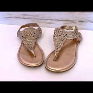 Rose Gold Rhinestone Sandals